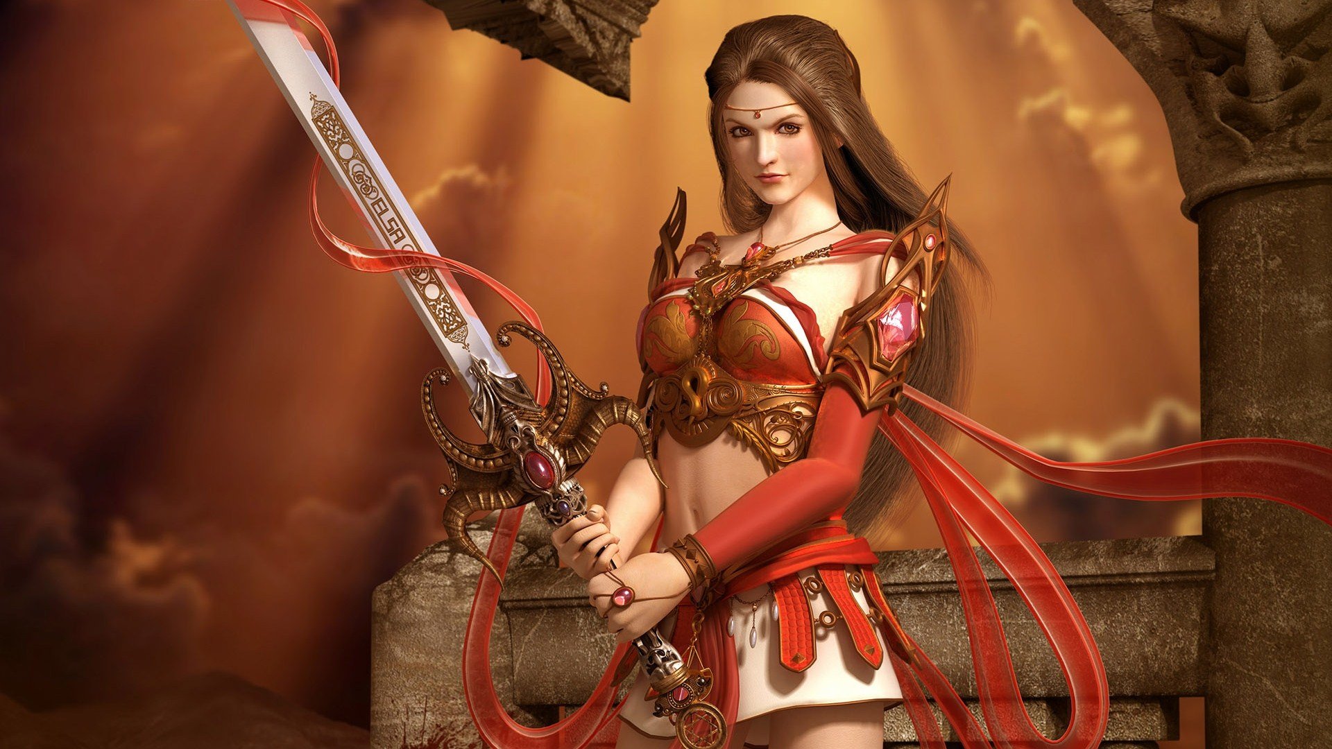 游戏,游戏角色,游戏美女,插画