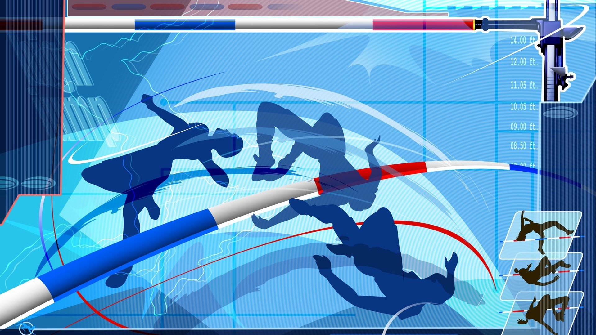 体育,奥运项目,跳高,卡通版,手绘