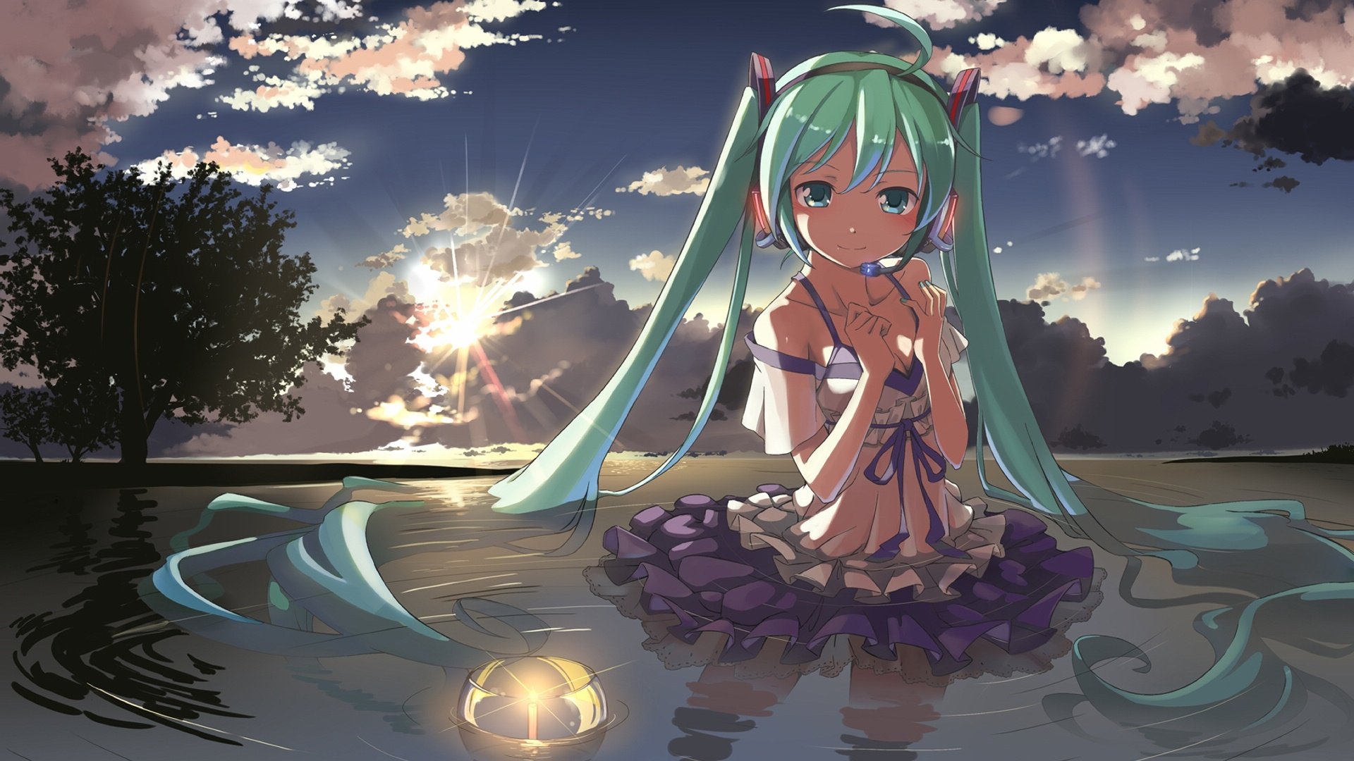 动漫,动漫少女,歌手,初音,儿童桌面专用