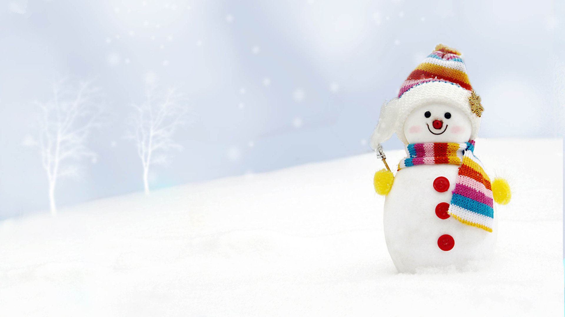 小清新,温馨一刻,雪人,1月21日,儿童桌面专用