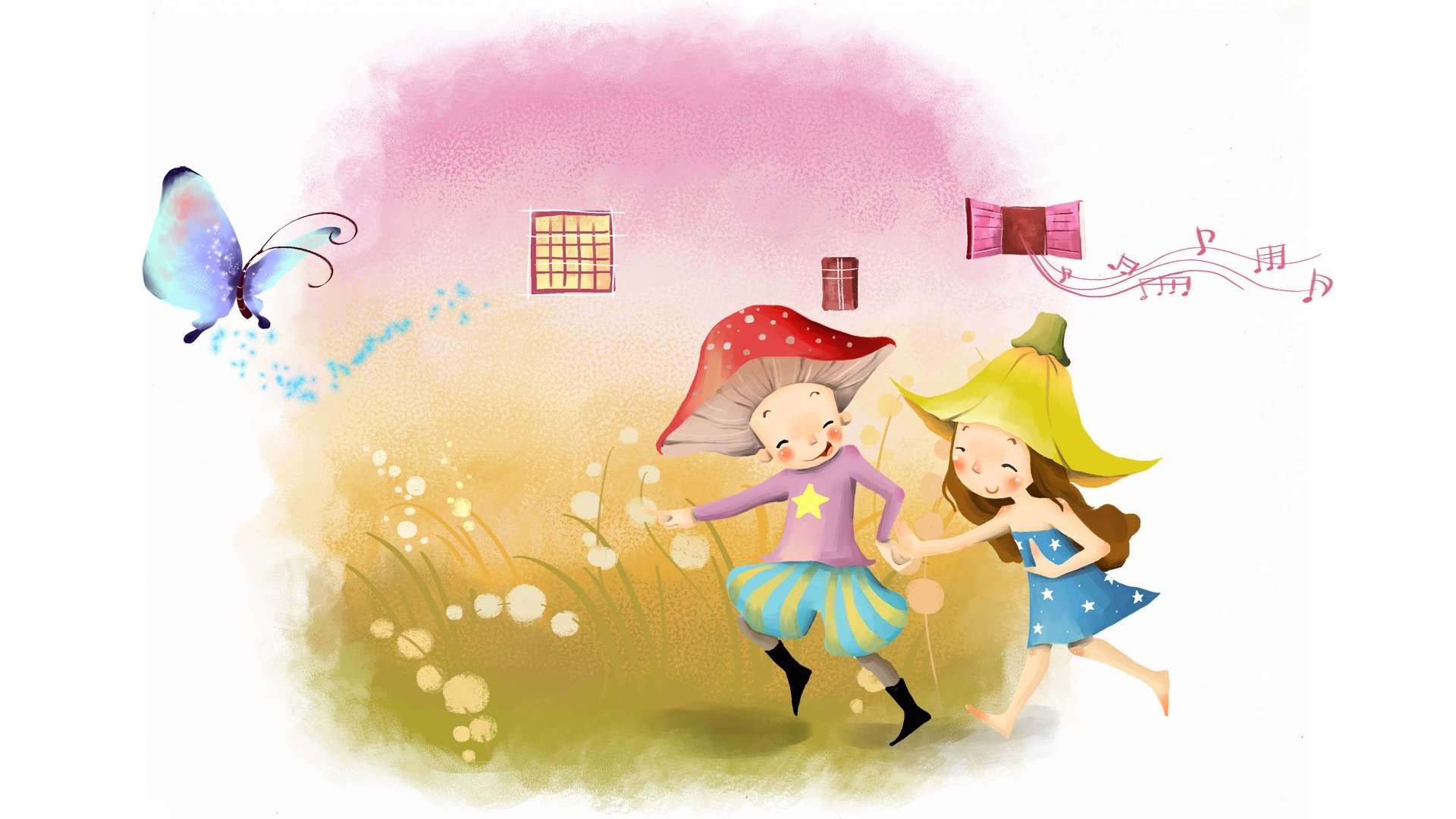 动漫,梦幻童年,童年时光,插画,手绘,儿童桌面专用