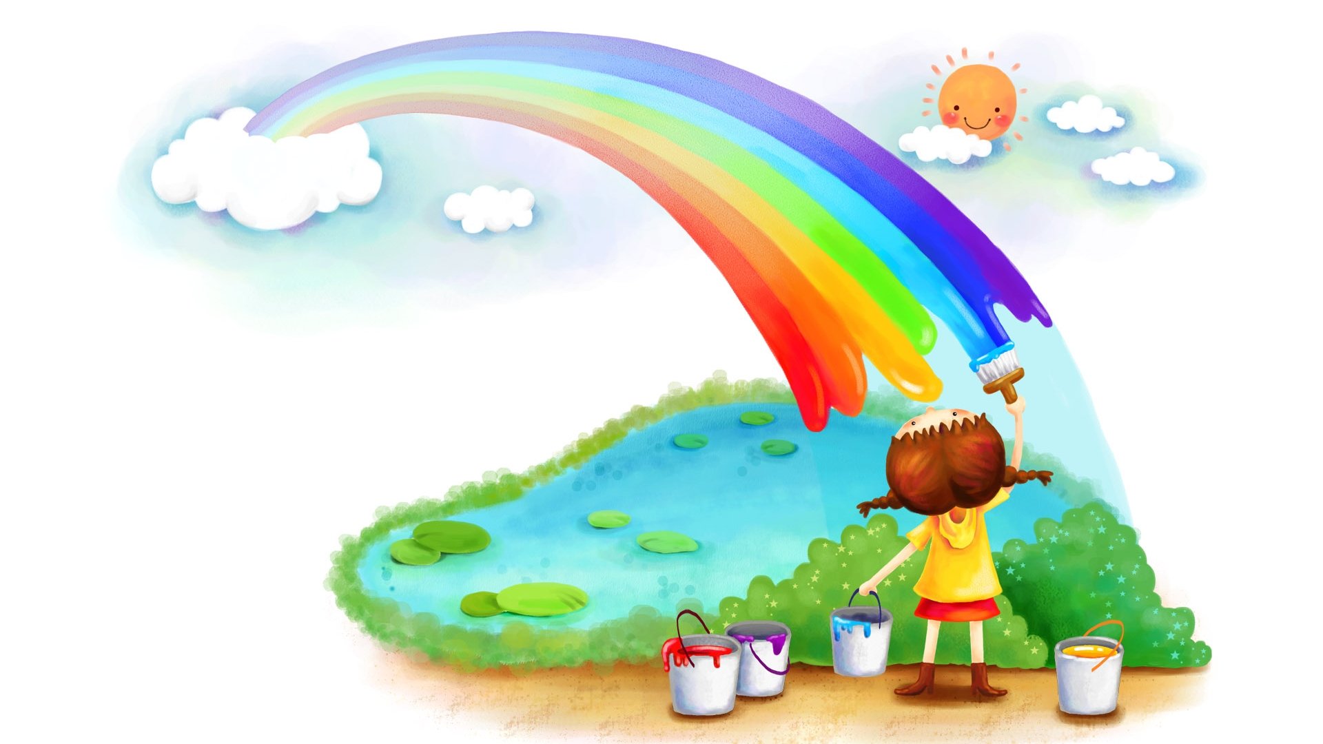 动漫,梦幻童年,手绘,插画,童年,儿童桌面专用