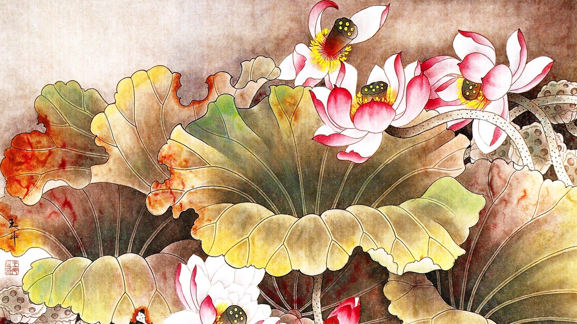 炫酷,手绘,中国风,国画,水墨画,1月29日,儿童桌面专用