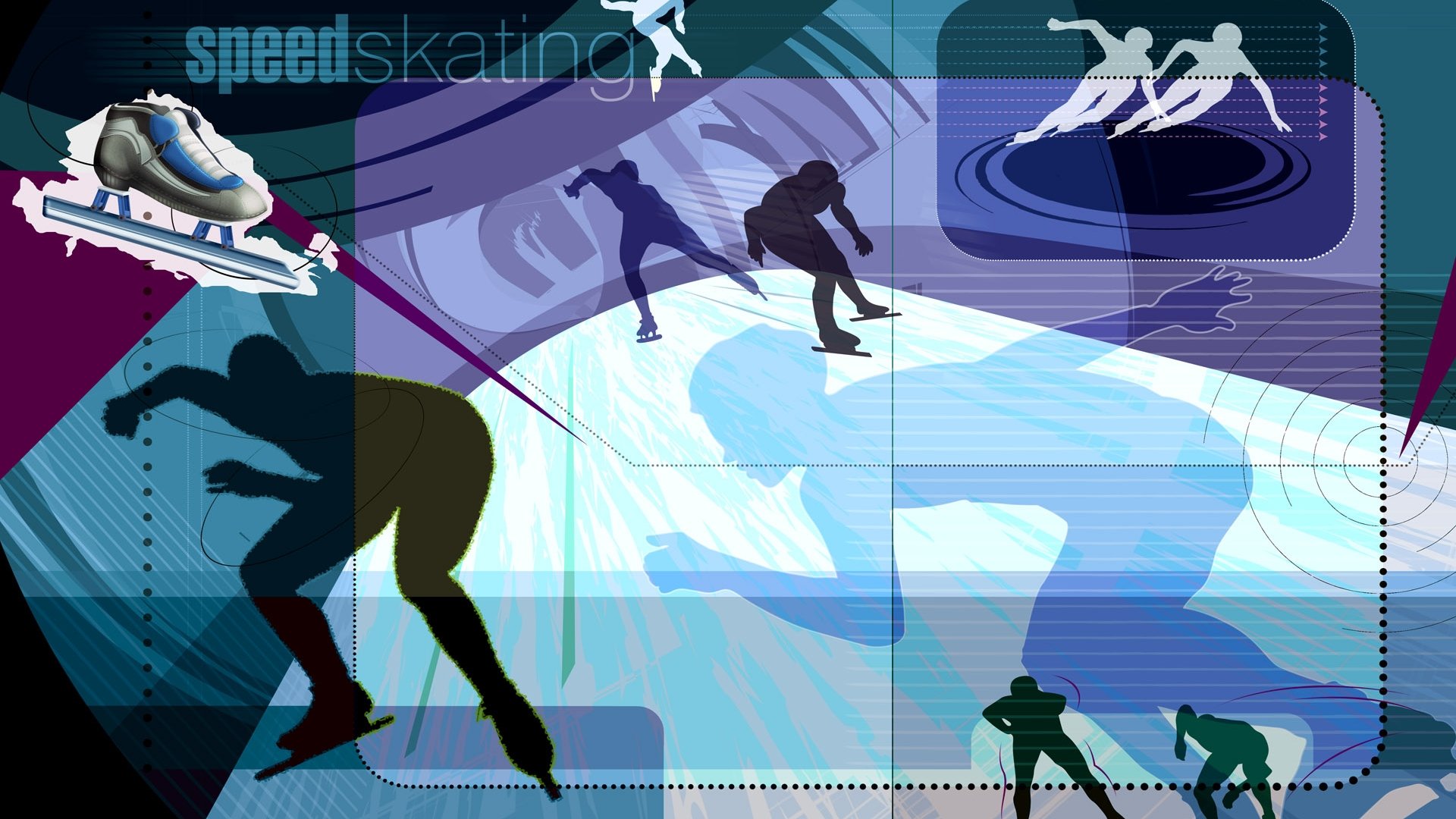 体育,奥运项目,滑冰,卡通版,手绘