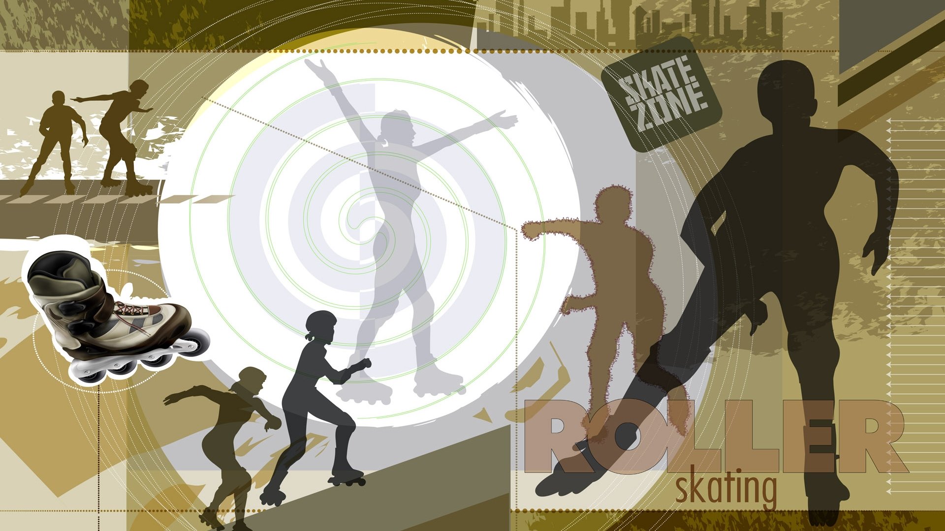 体育,运动项目,寒冰,轮滑,卡通版,手绘