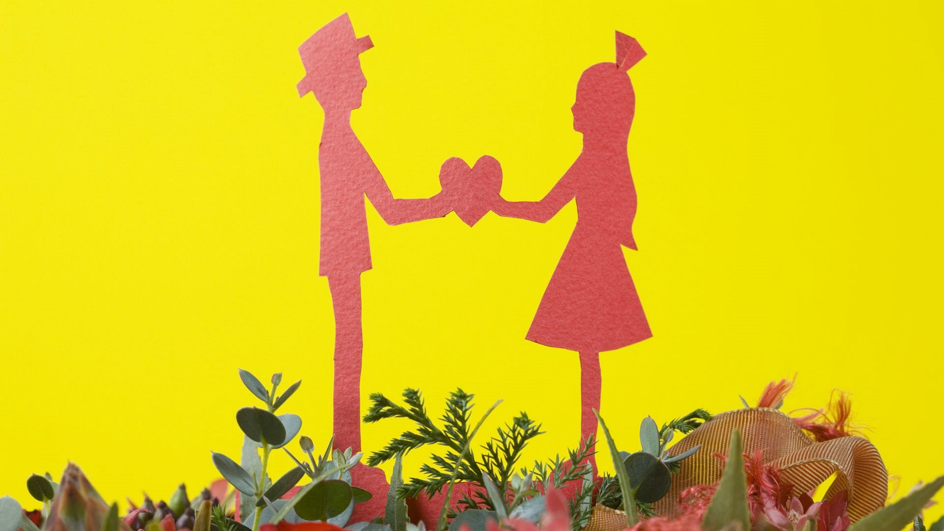 爱情美图,唯美温馨,剪纸