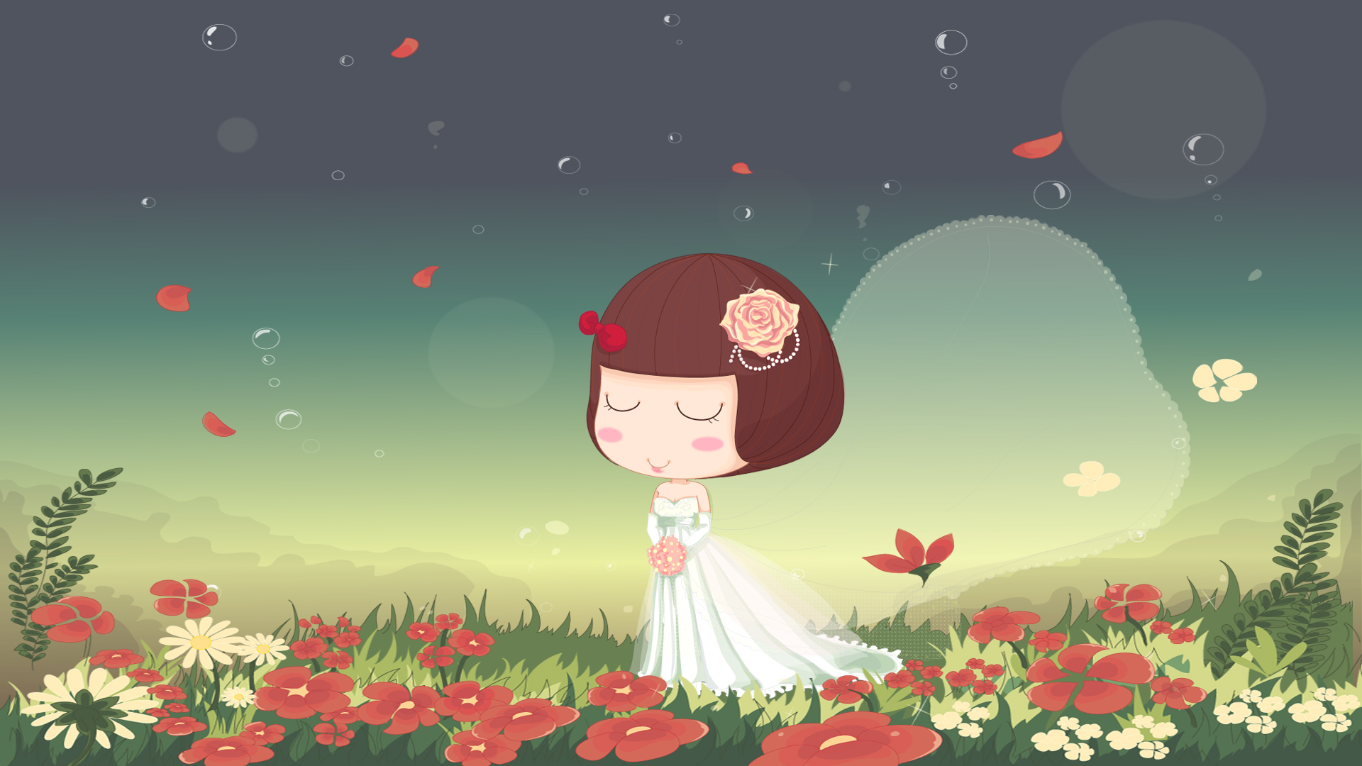 动漫,麦拉风,我的婚纱系列,儿童桌面专用