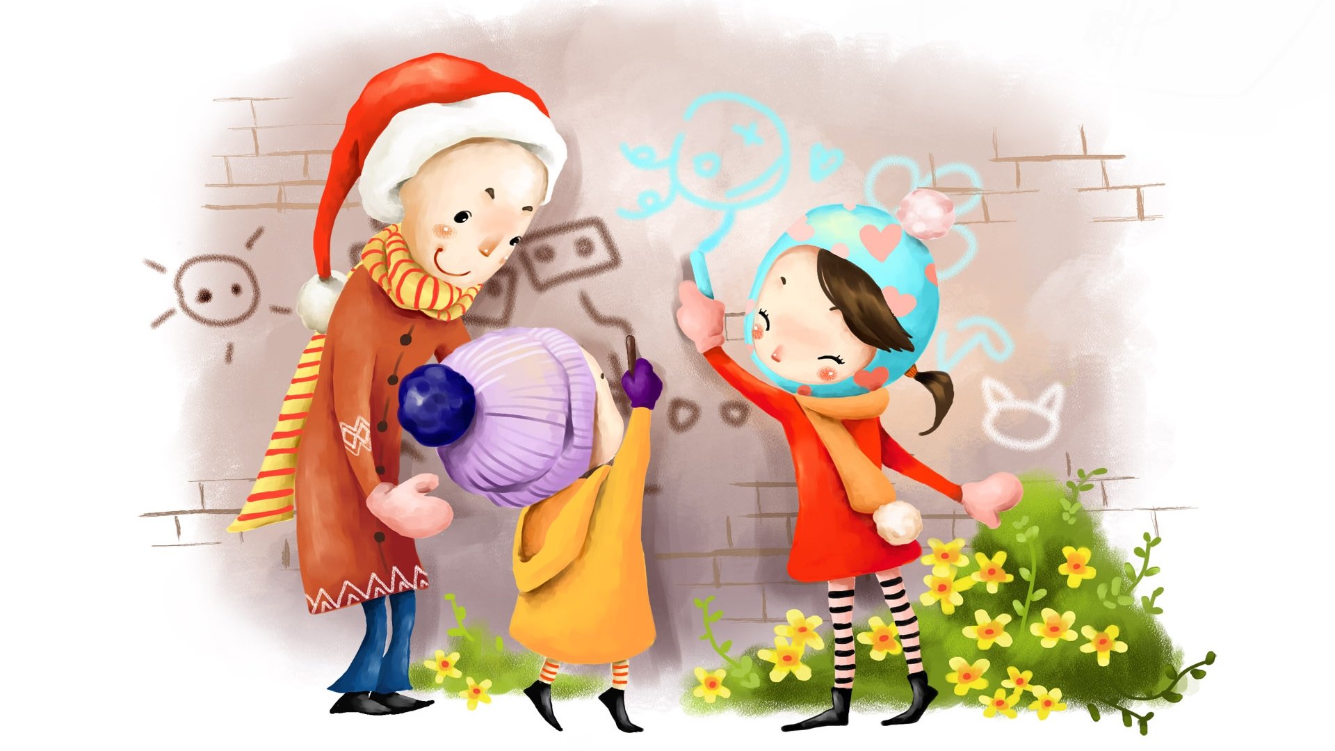 动漫,梦幻童年,插画,手绘,儿童桌面专用