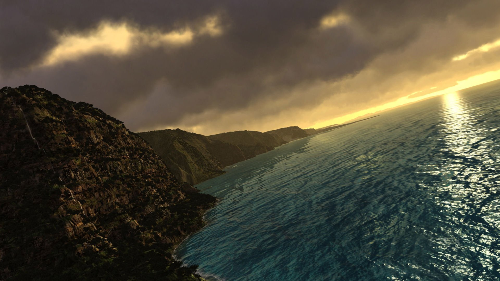 开阔,风景,阳光,大气,旅游,风光,落日余晖,儿童桌面专用