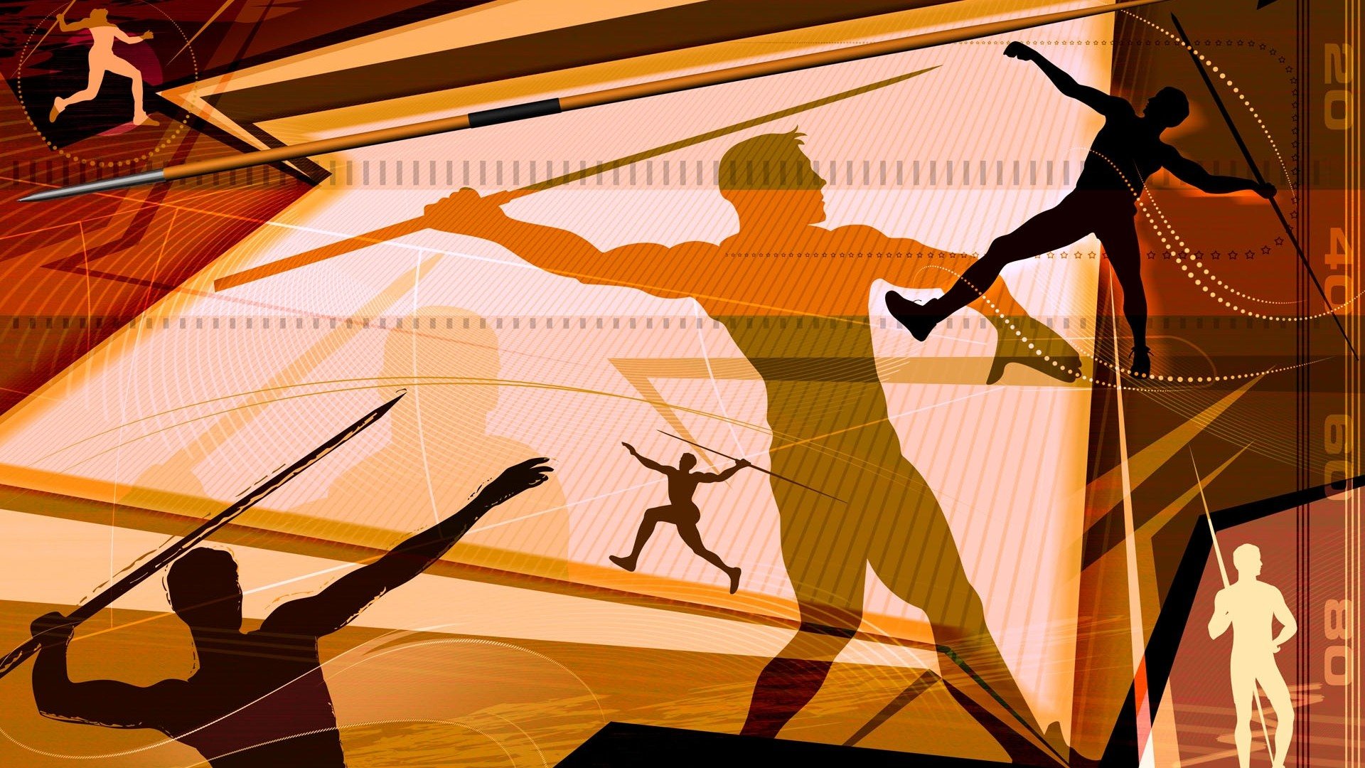 体育,运动项目,标枪,卡通版,手绘