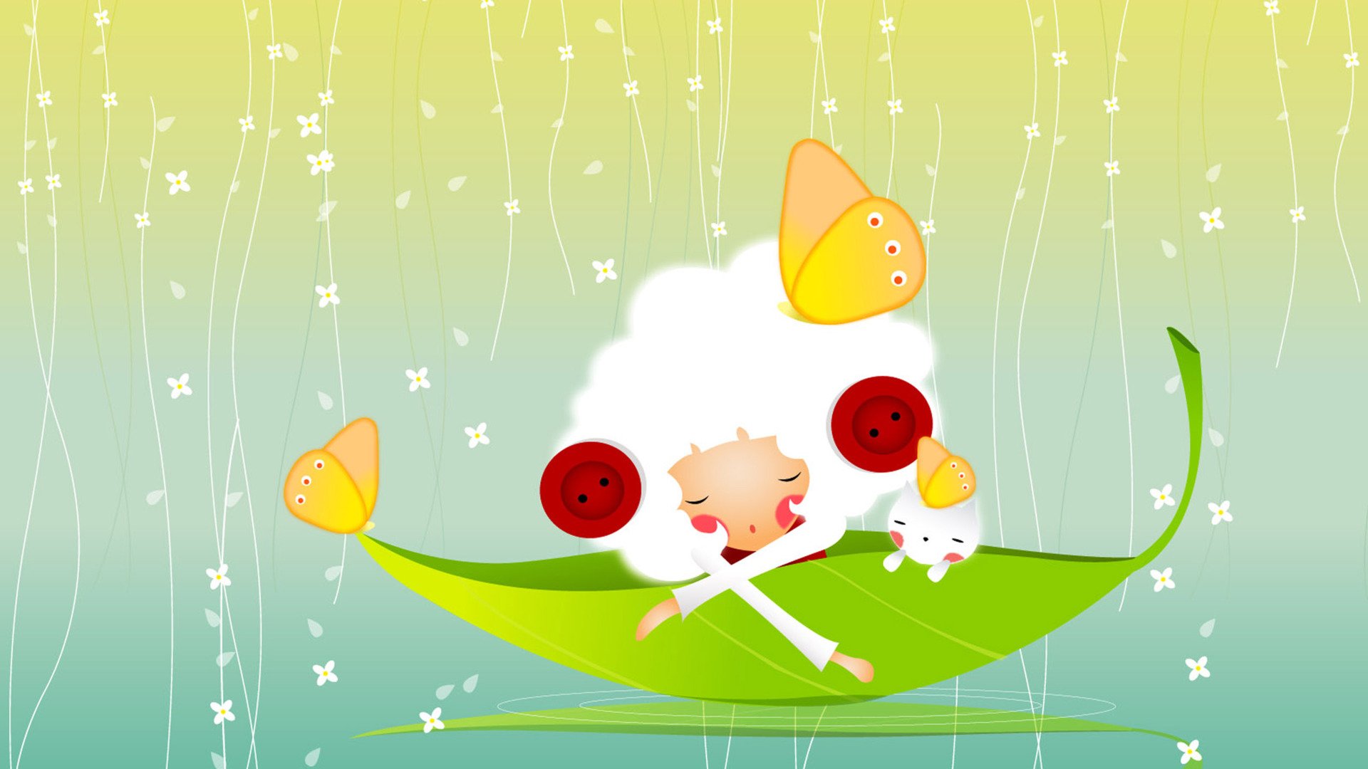 小清新,温馨一刻,手绘,1月17日,儿童桌面专用