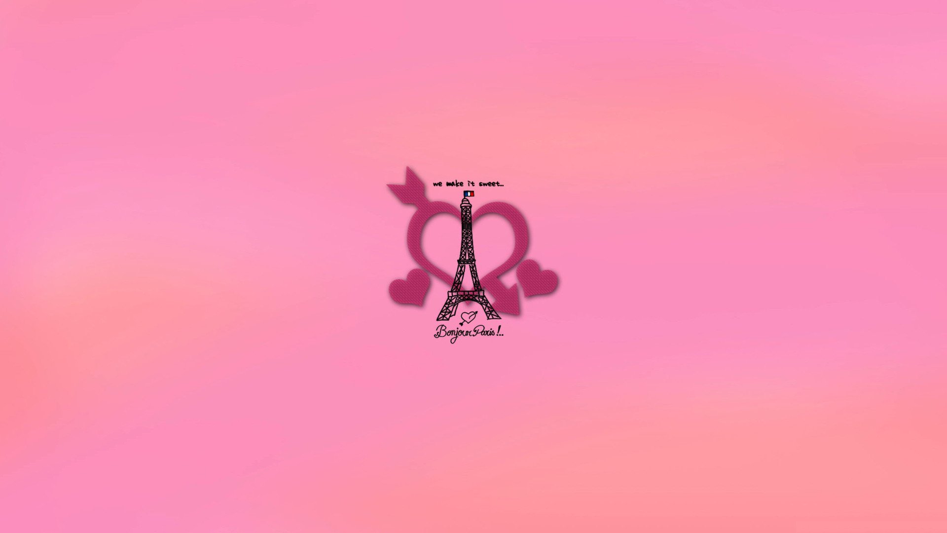 爱情美图,浪漫手绘,心,铁塔,可爱