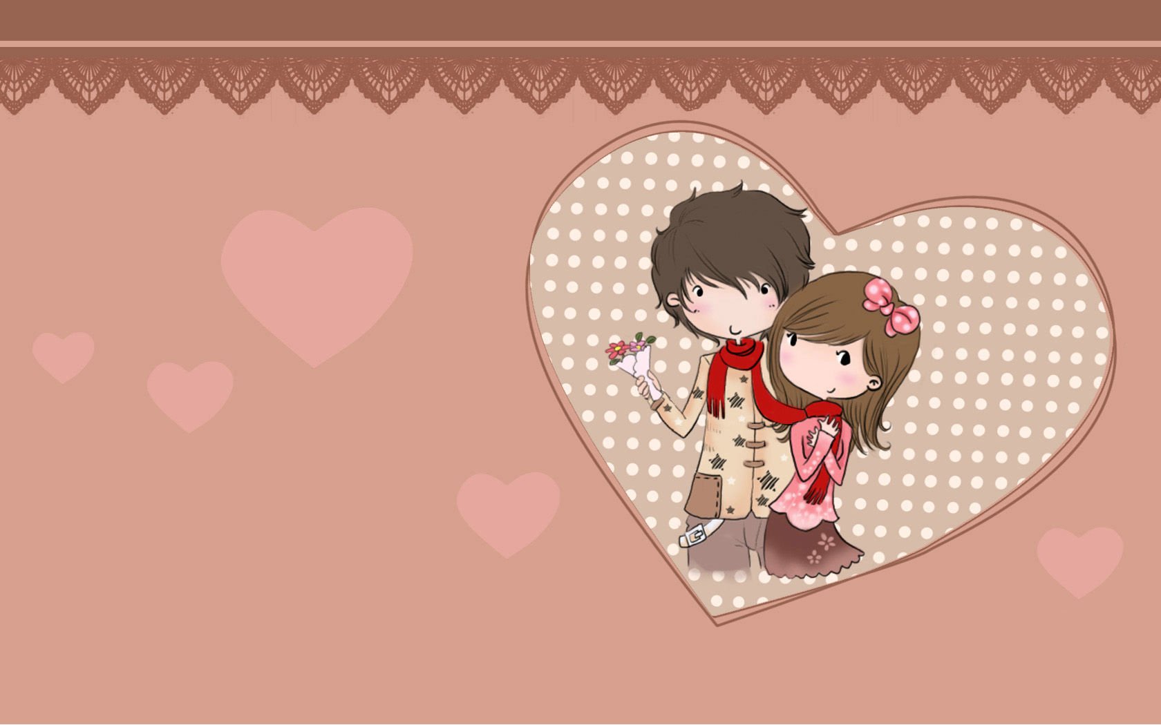 爱情美图,浪漫手绘,幸福,情侣