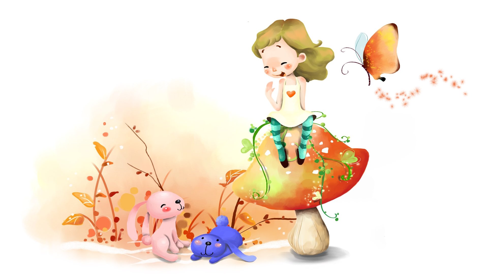 动漫,梦幻童年,手绘,插画,儿童桌面专用