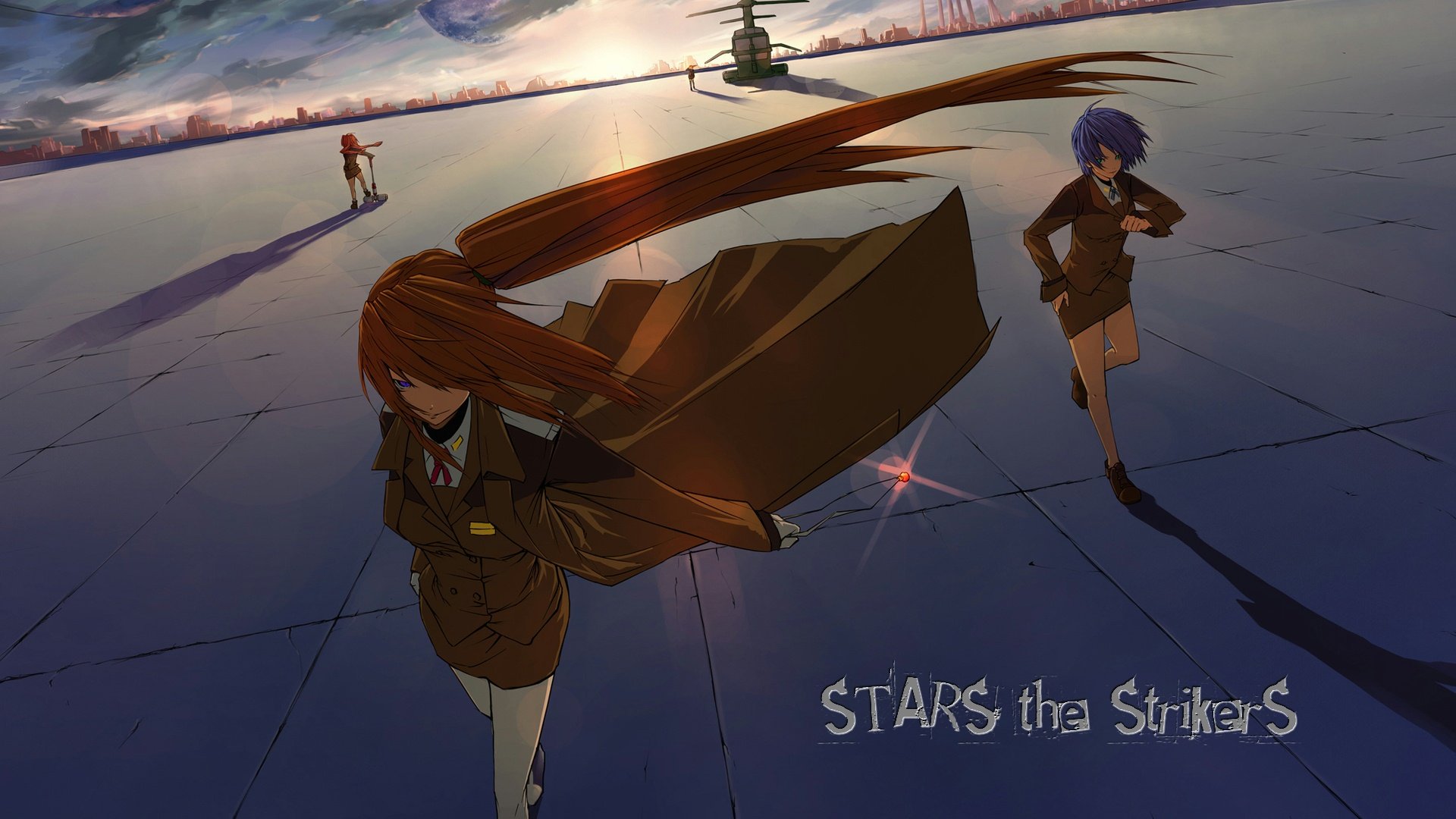 动漫,动漫场景,手绘,插画,傍晚,儿童桌面专用