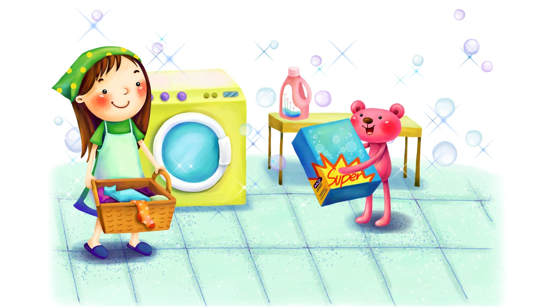 动漫,梦幻童年,手绘,插画,儿童桌面专用