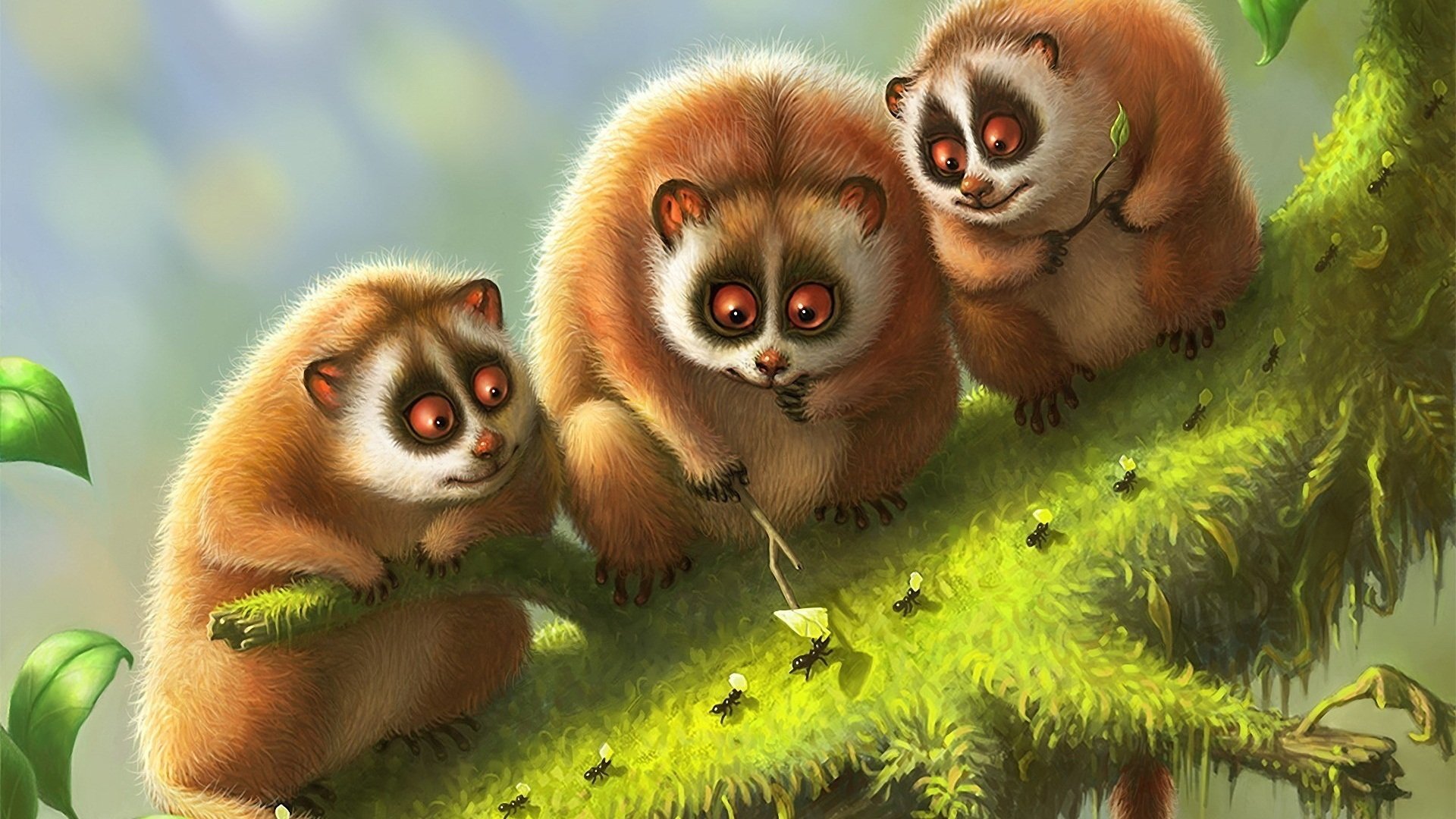 动漫,手绘,插画,小熊,儿童桌面专用