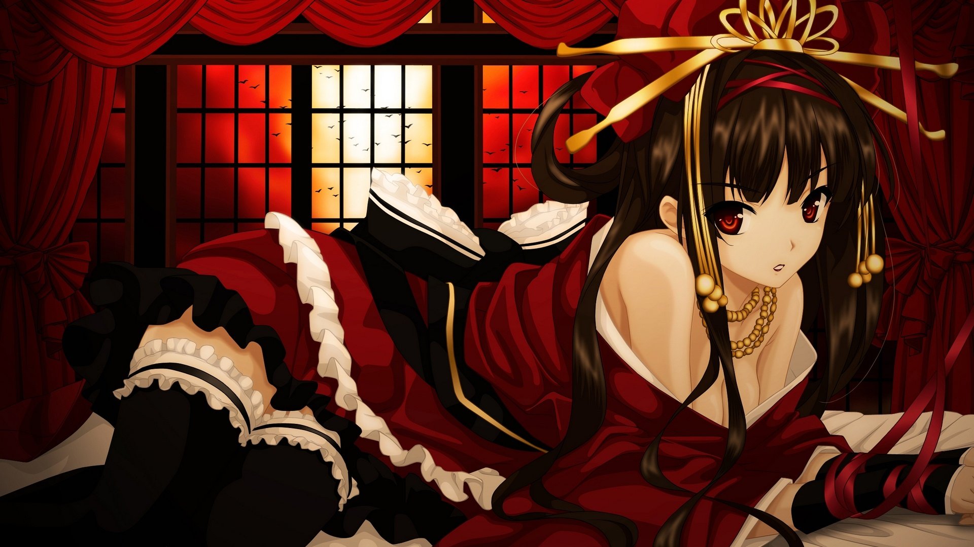 动漫,动漫少女,可爱,插画,女仆