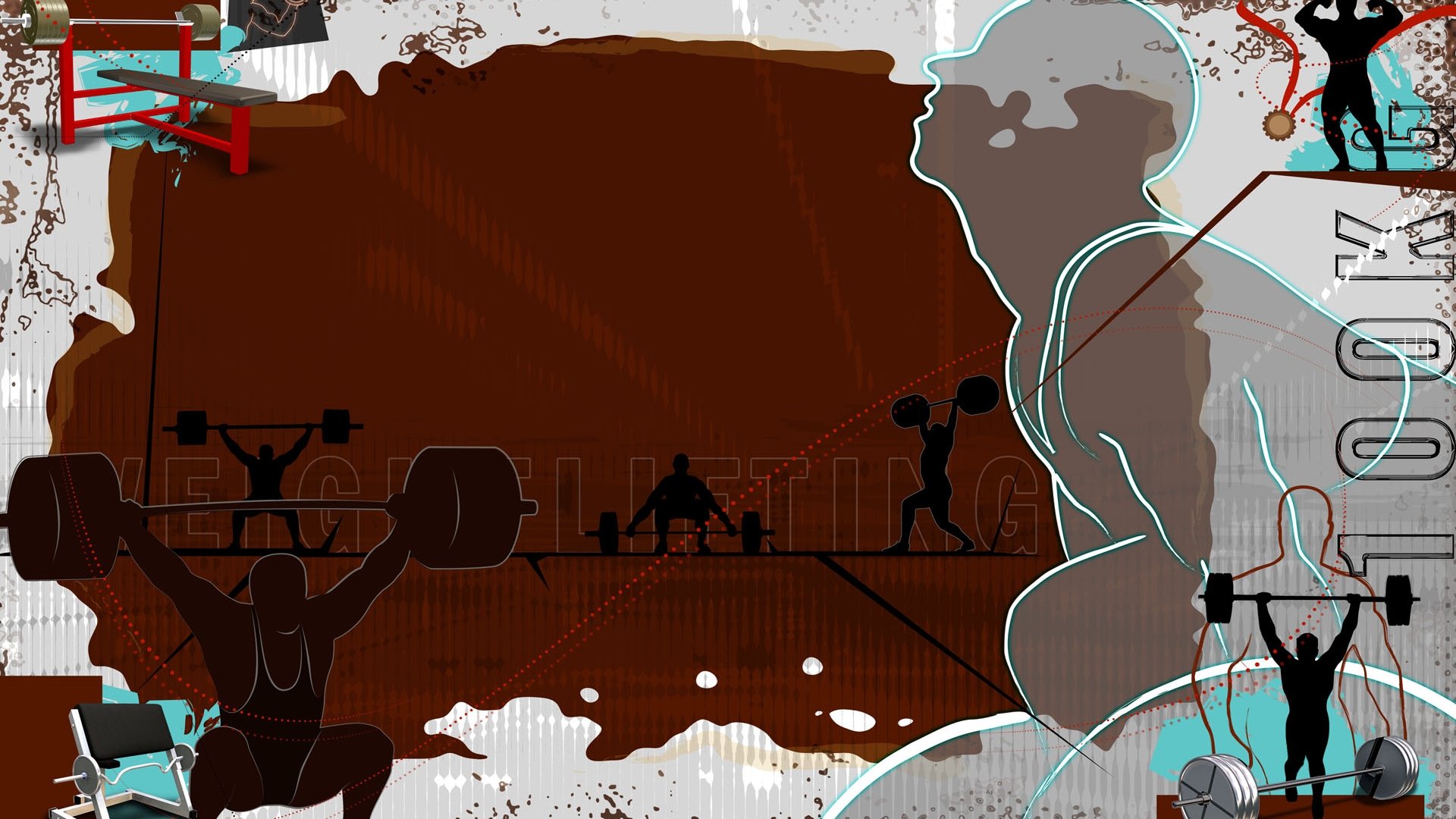 体育,奥运项目,举重,卡通版,手绘