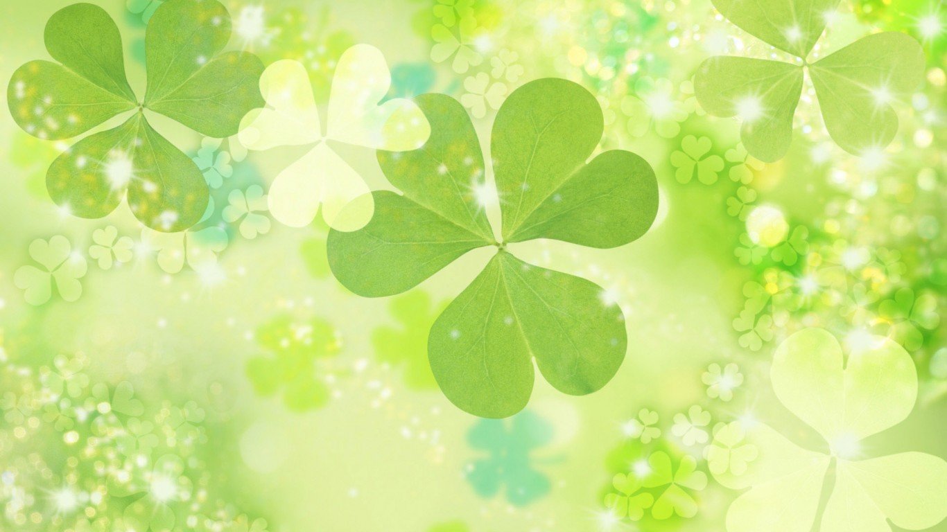 小清新,护眼壁纸,四叶草,幸运,儿童桌面专用