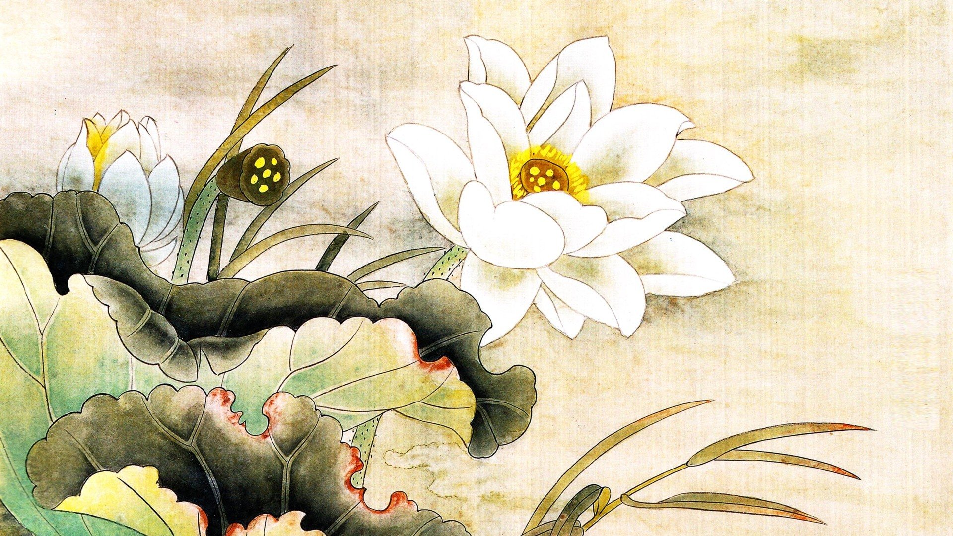 炫酷,手绘,中国风,国画,水墨画,1月29日,儿童桌面专用