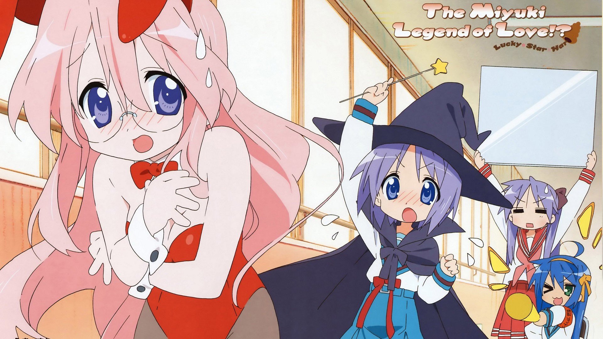 动漫,插画,幸运星,学生妹,儿童桌面专用