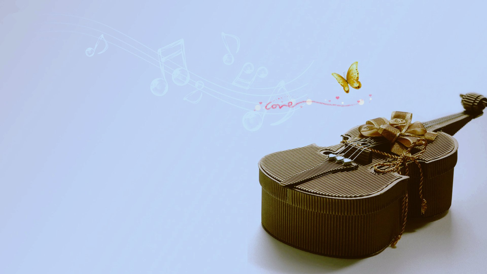 爱情美图,唯美温馨,小提琴,蝴蝶,浪漫