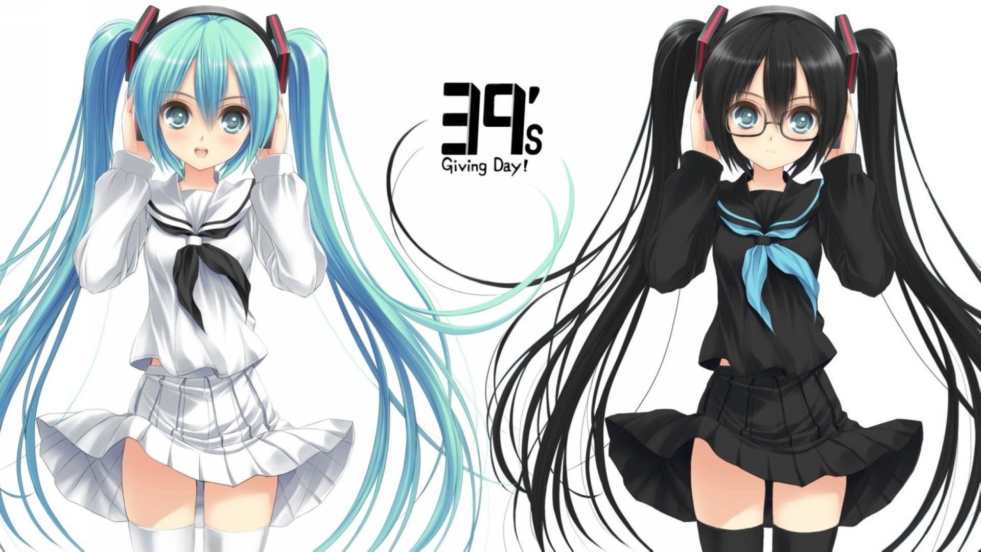 动漫,动漫少女,插画,初音,耳机少女,儿童桌面专用