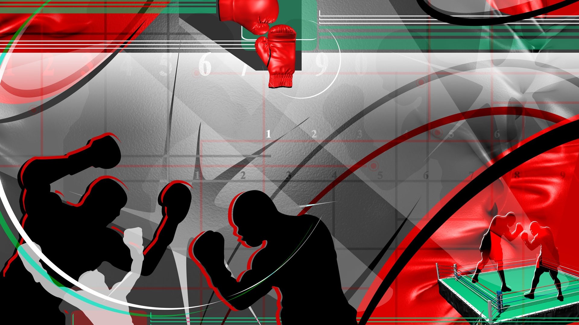 体育,奥运项目,拳击,卡通版,手绘