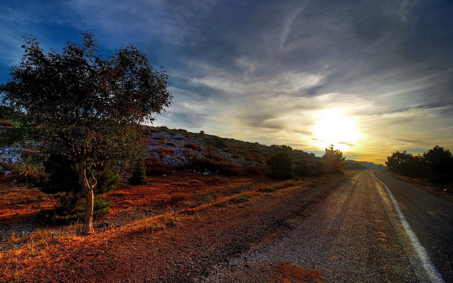 开阔,风景,阳光,风光,落日,日落,红日,余晖,落日余晖,儿童桌面专用