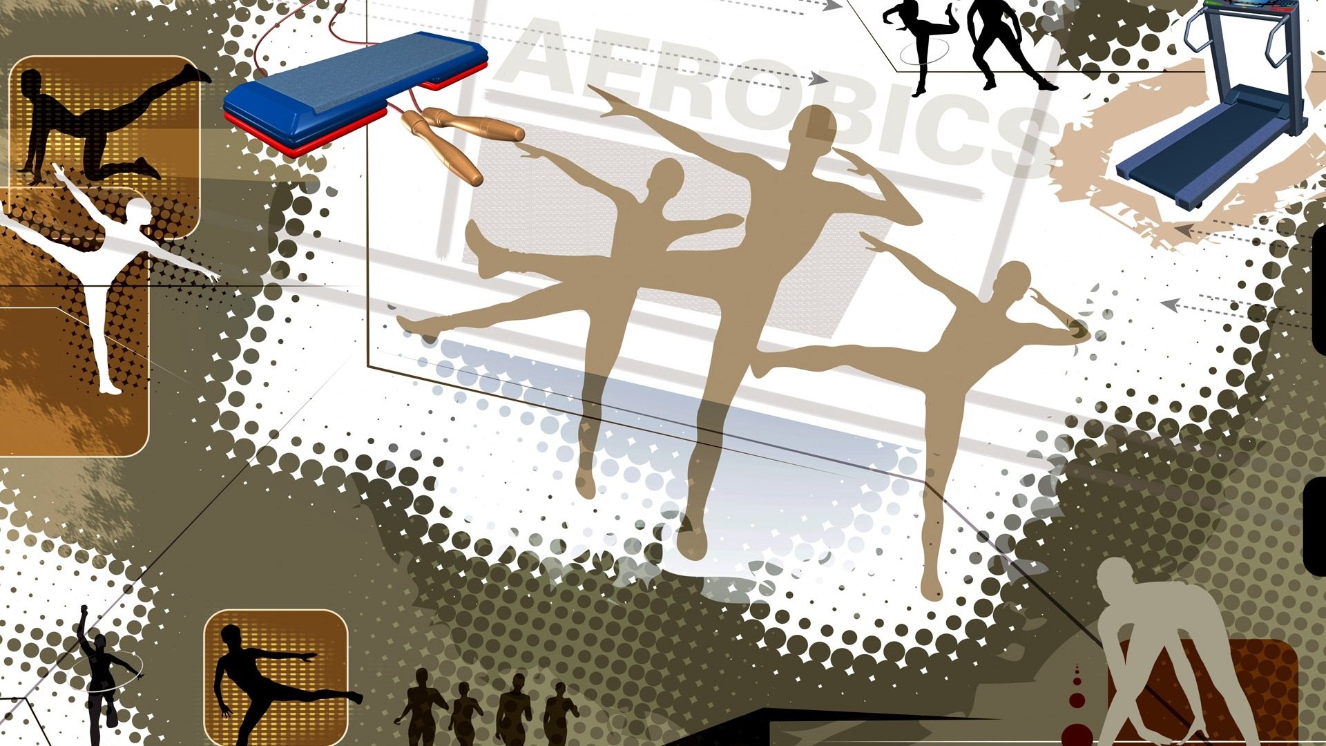 体育,运动项目,健美操,卡通版,手绘