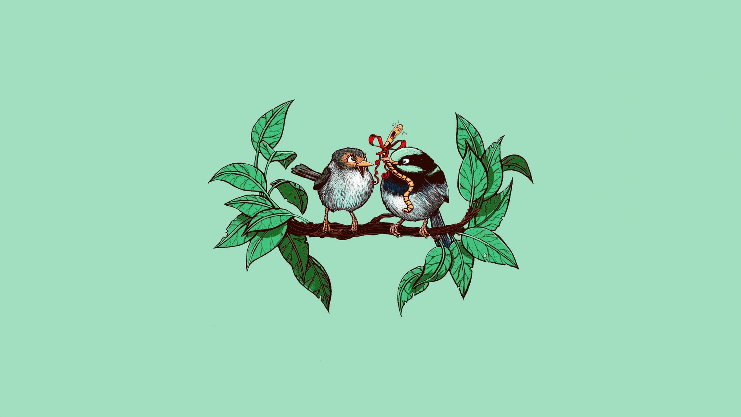 爱情美图,浪漫手绘,鸟,比翼