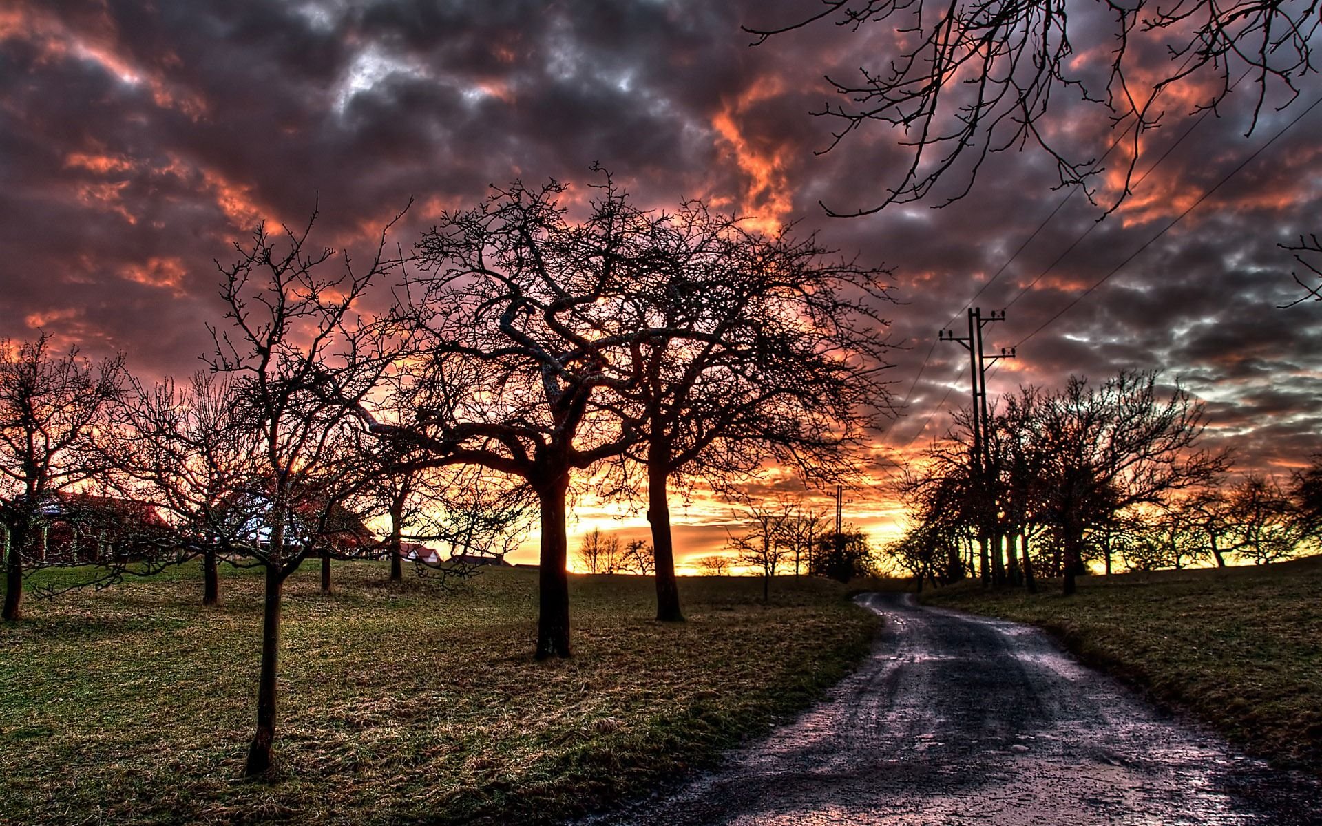 风景,落日余晖,儿童桌面专用