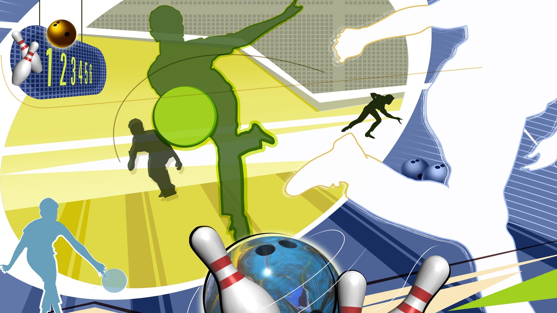 体育,运动项目,保龄球,卡通版,手绘