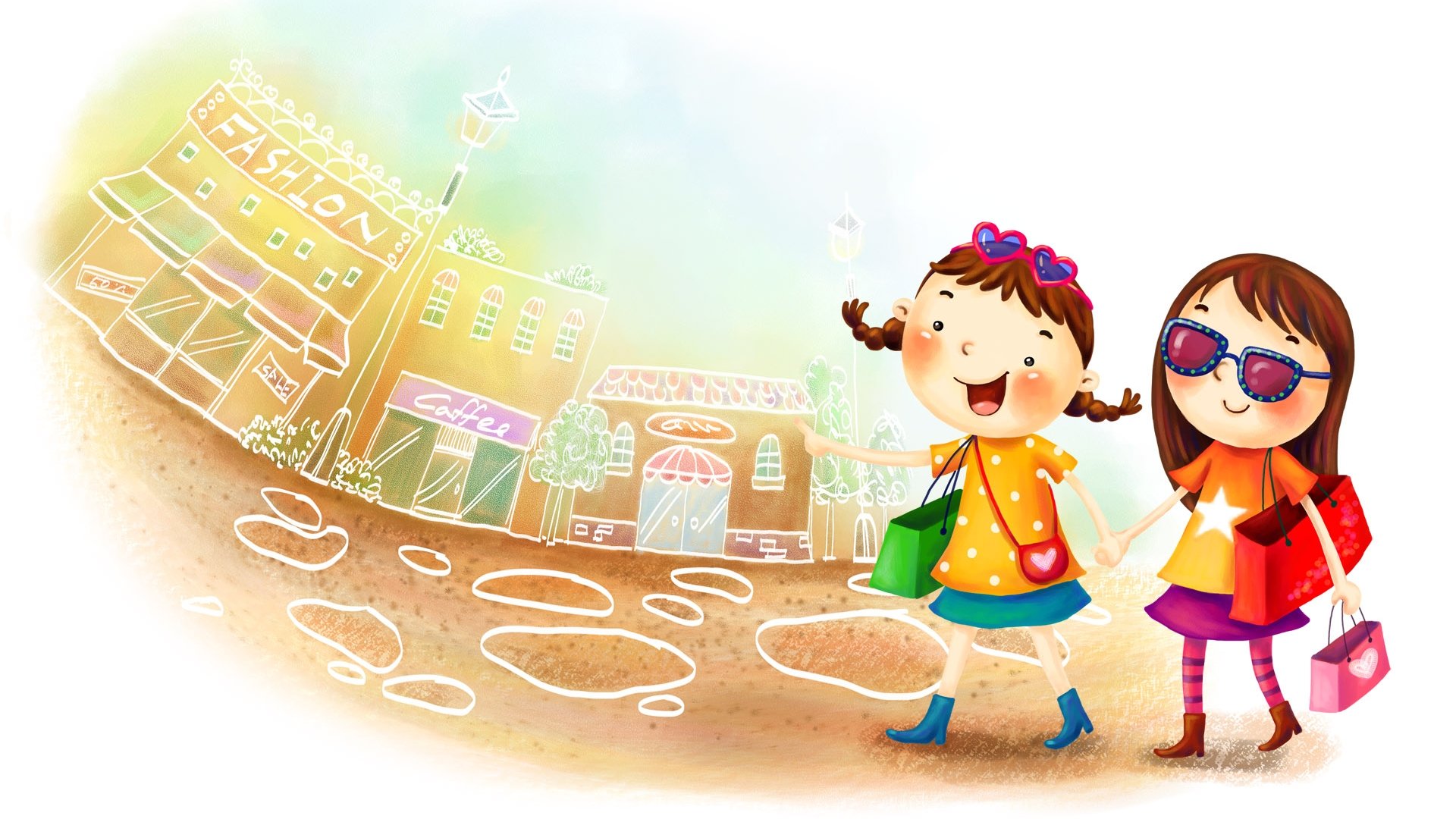 动漫,梦幻童年,童年,手绘,儿童桌面专用