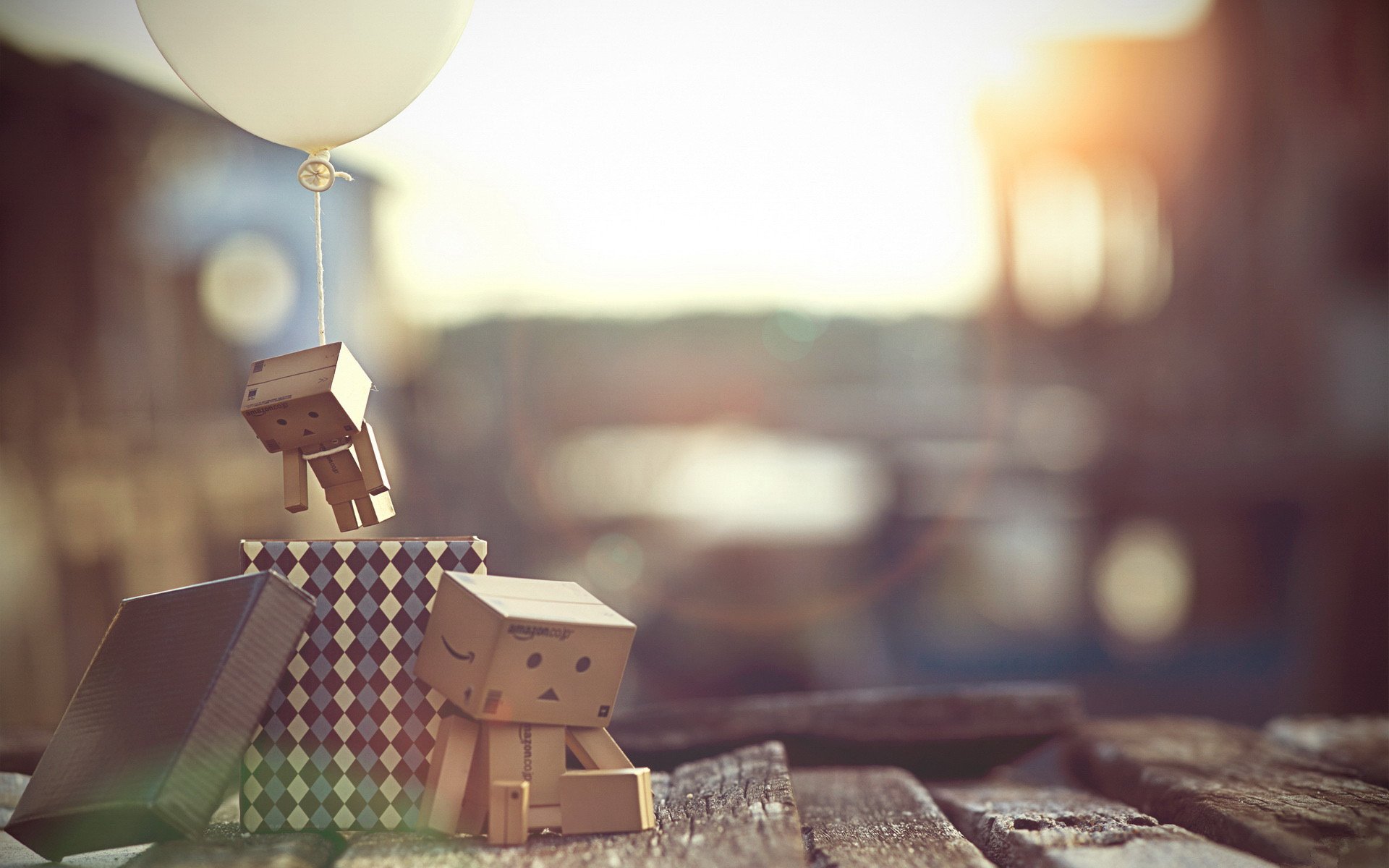 小清新,温馨一刻,纸箱人,一月八日,儿童桌面专用