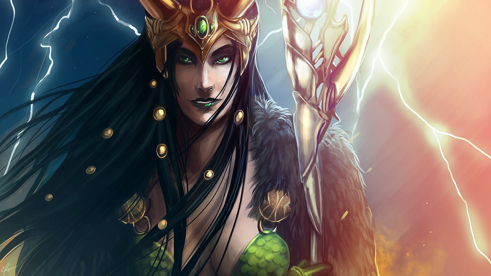 游戏,游戏美女,CG图,插画,魔法师