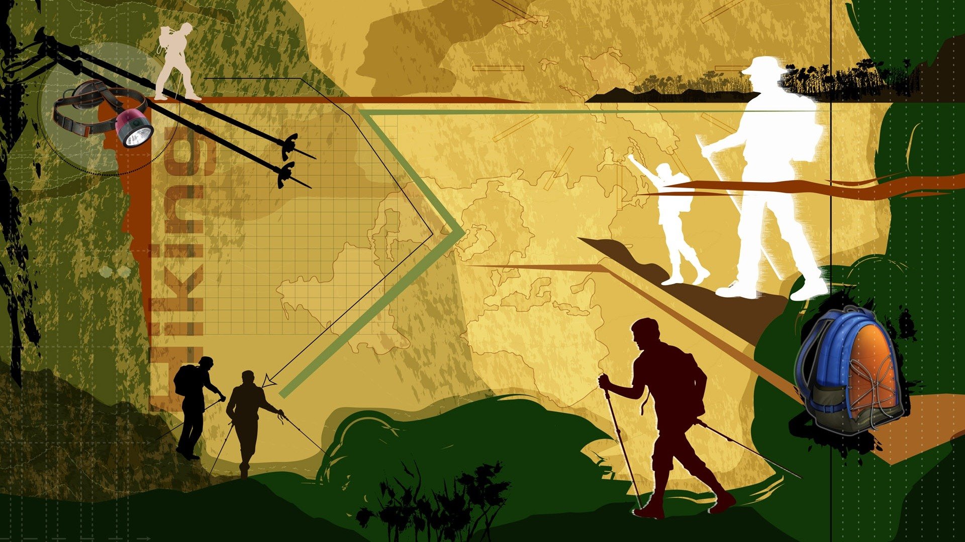 体育,运动项目,徒步登上,卡通版,手绘