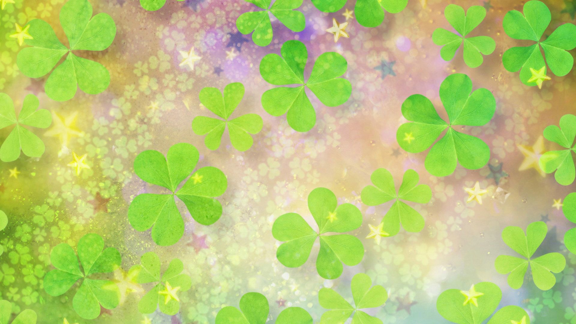 小清新,护眼壁纸,四叶草,幸运,儿童桌面专用