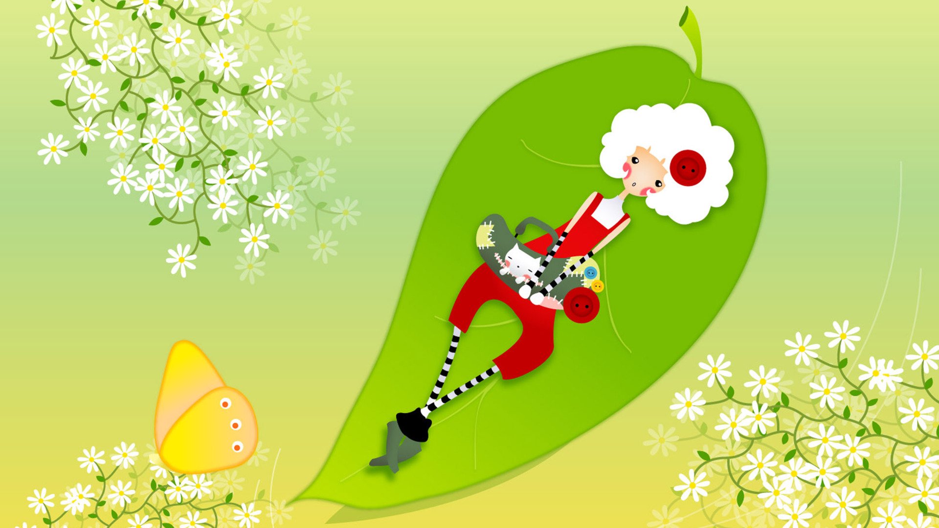 小清新,温馨一刻,手绘,1月21日,儿童桌面专用