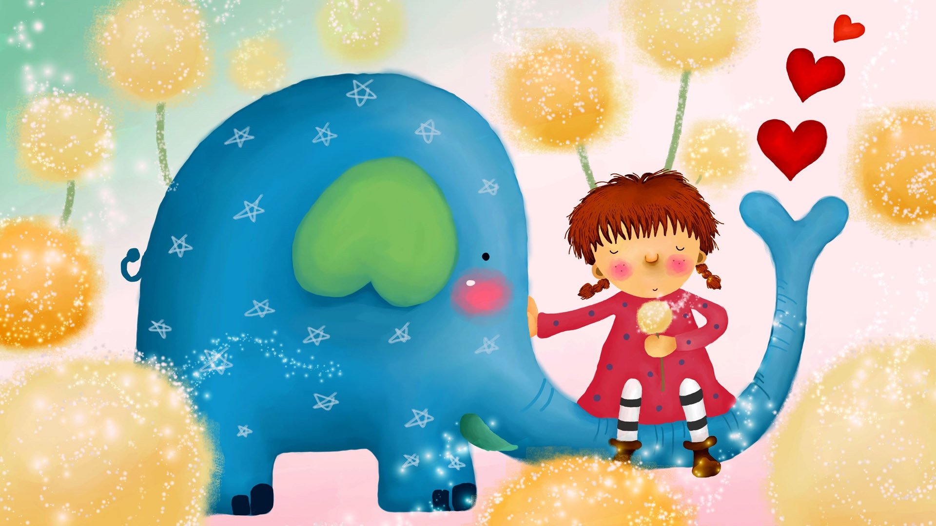 动漫,卡通,童年,爱心,儿童桌面专用