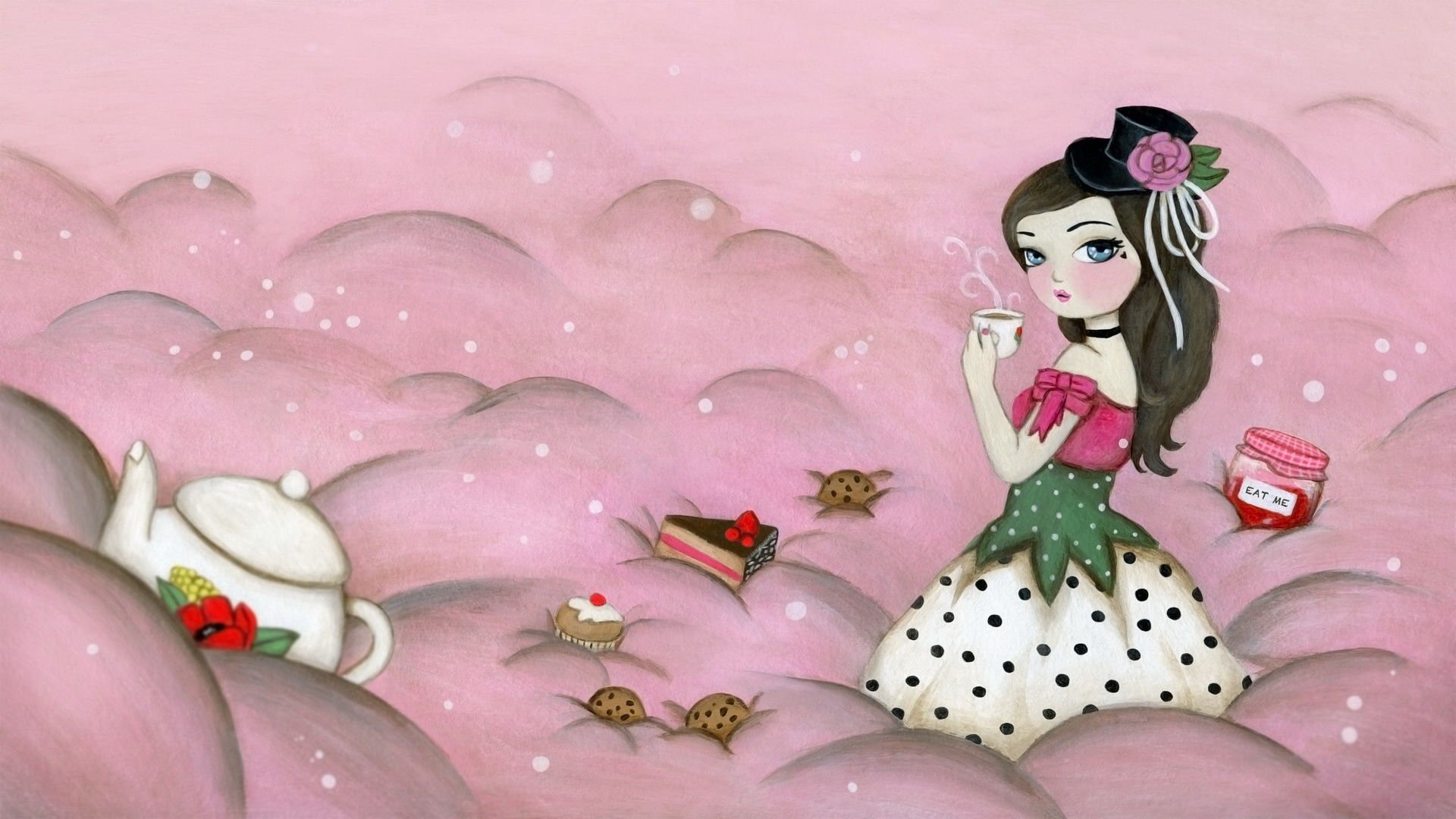 动漫,卡通,草莓女,插画,儿童桌面专用