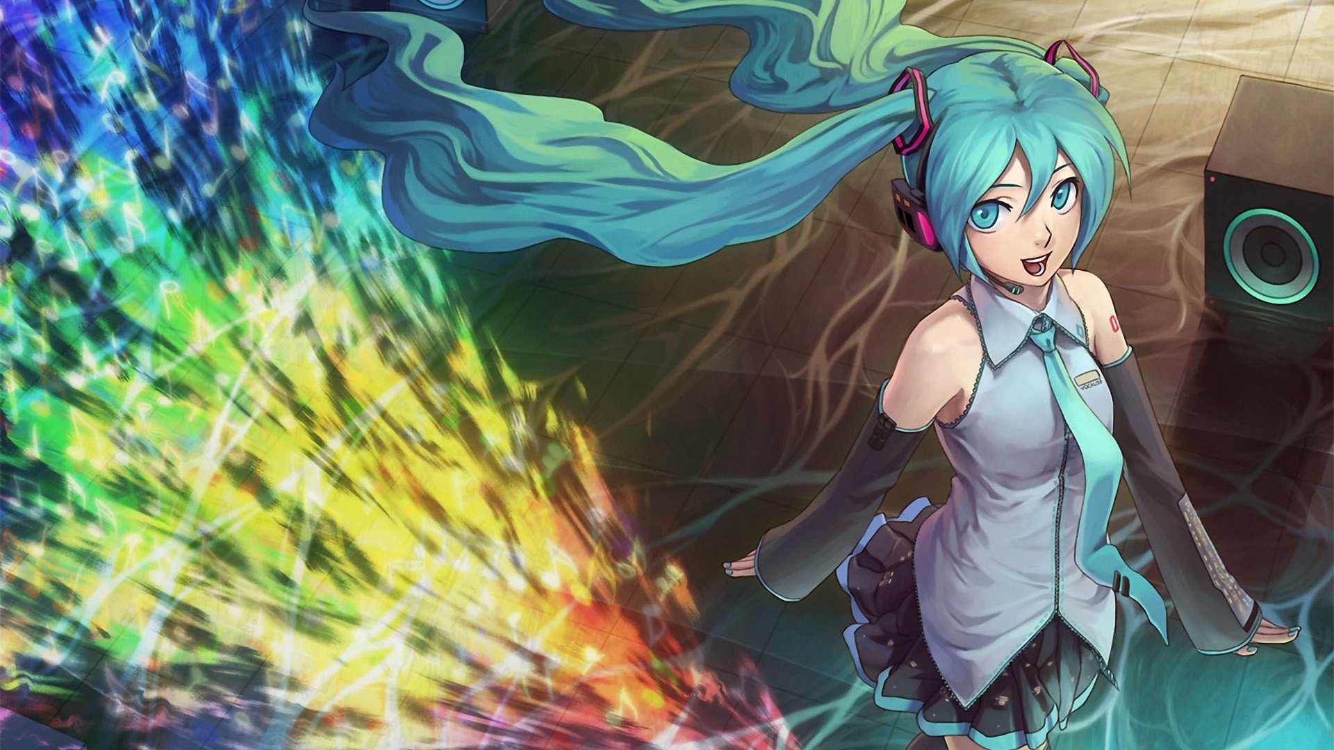 动漫,动漫少女,歌手,初音,儿童桌面专用