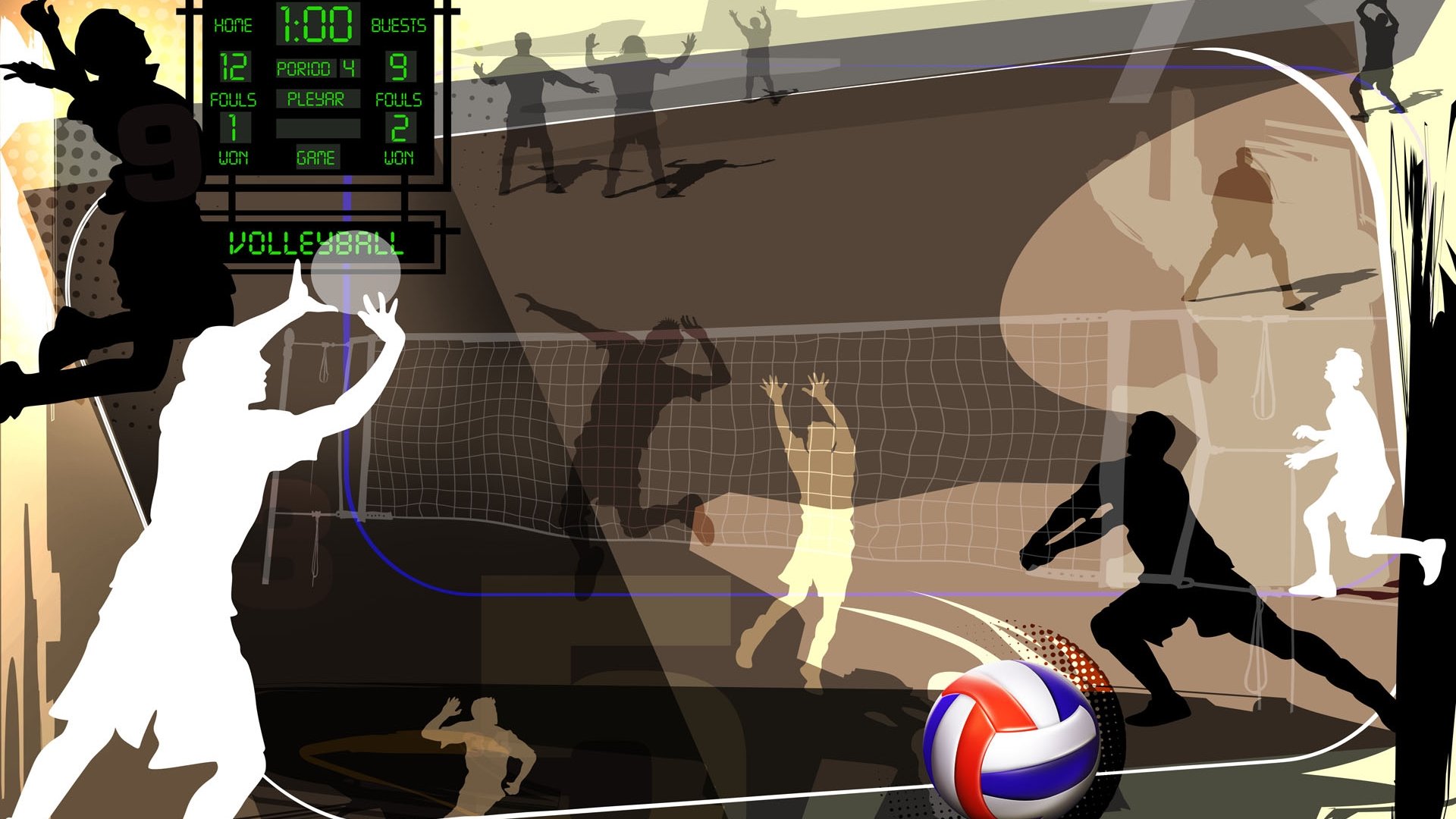 体育,奥运项目,手绘,排球