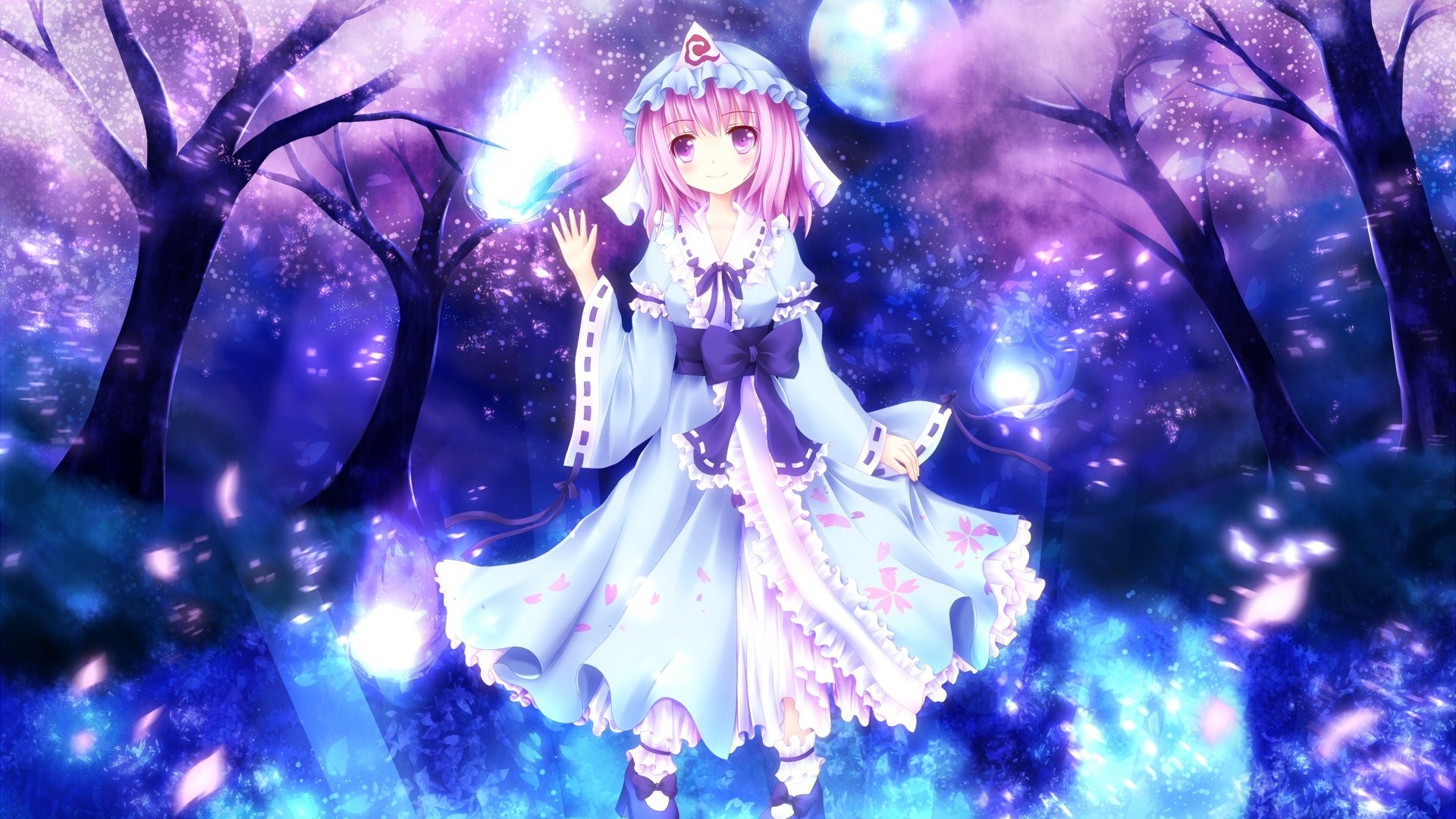 动漫,动漫少女,可爱,萝莉控,夜晚,插画,儿童桌面专用