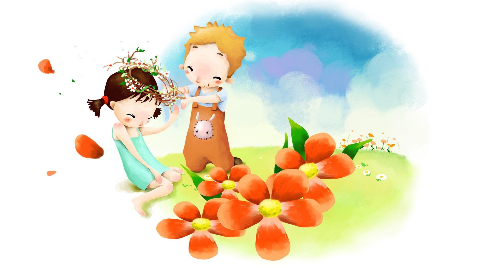 动漫,梦幻童年,插画,手绘,儿童桌面专用