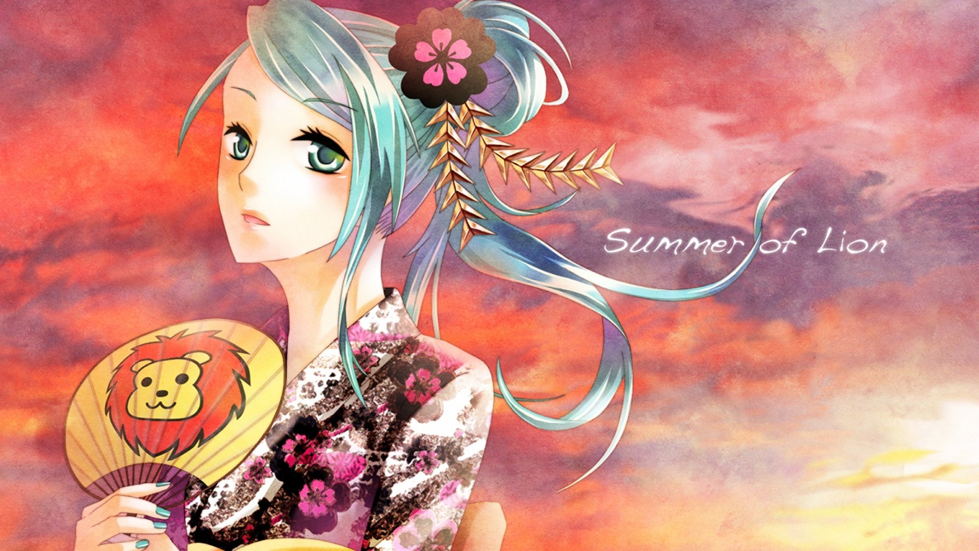 动漫,动漫少女,插画,手绘,和服,儿童桌面专用