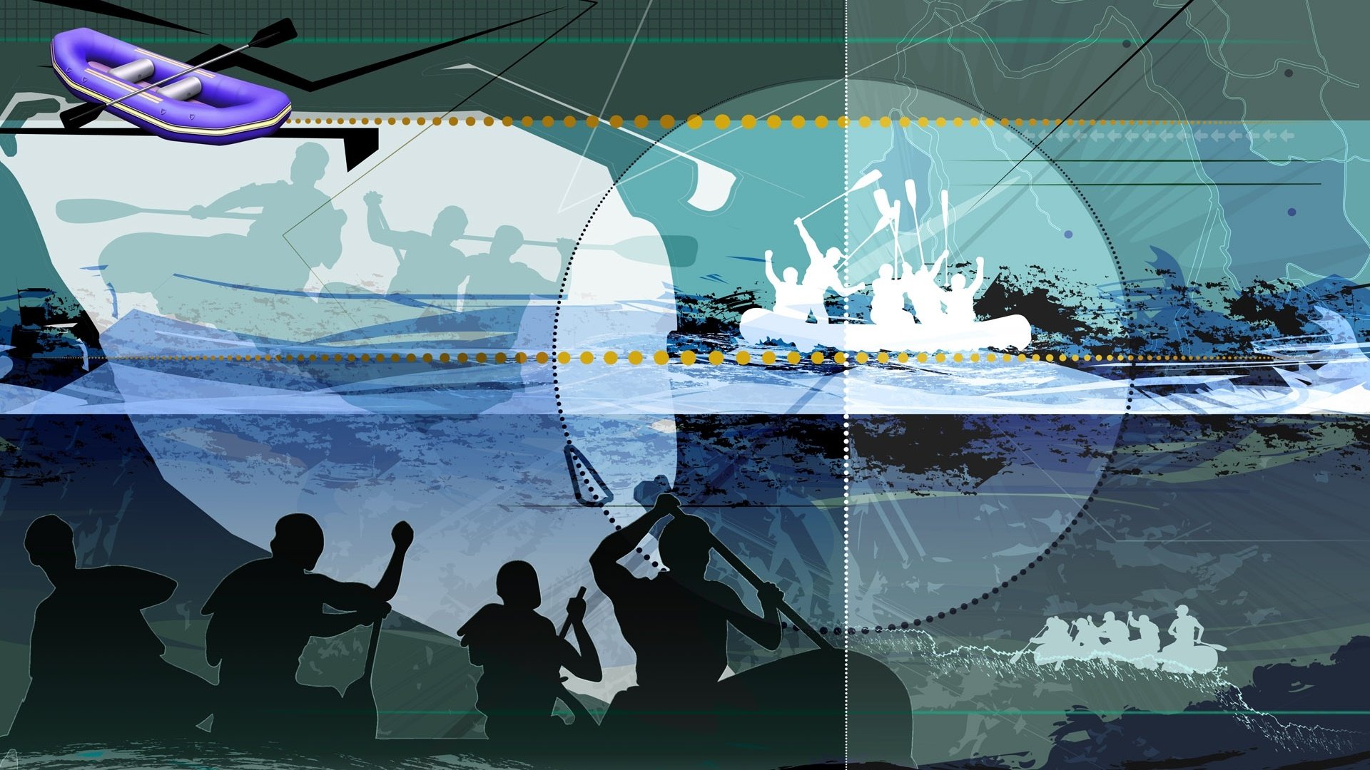 体育,运动项目,皮划艇,卡通版,手绘