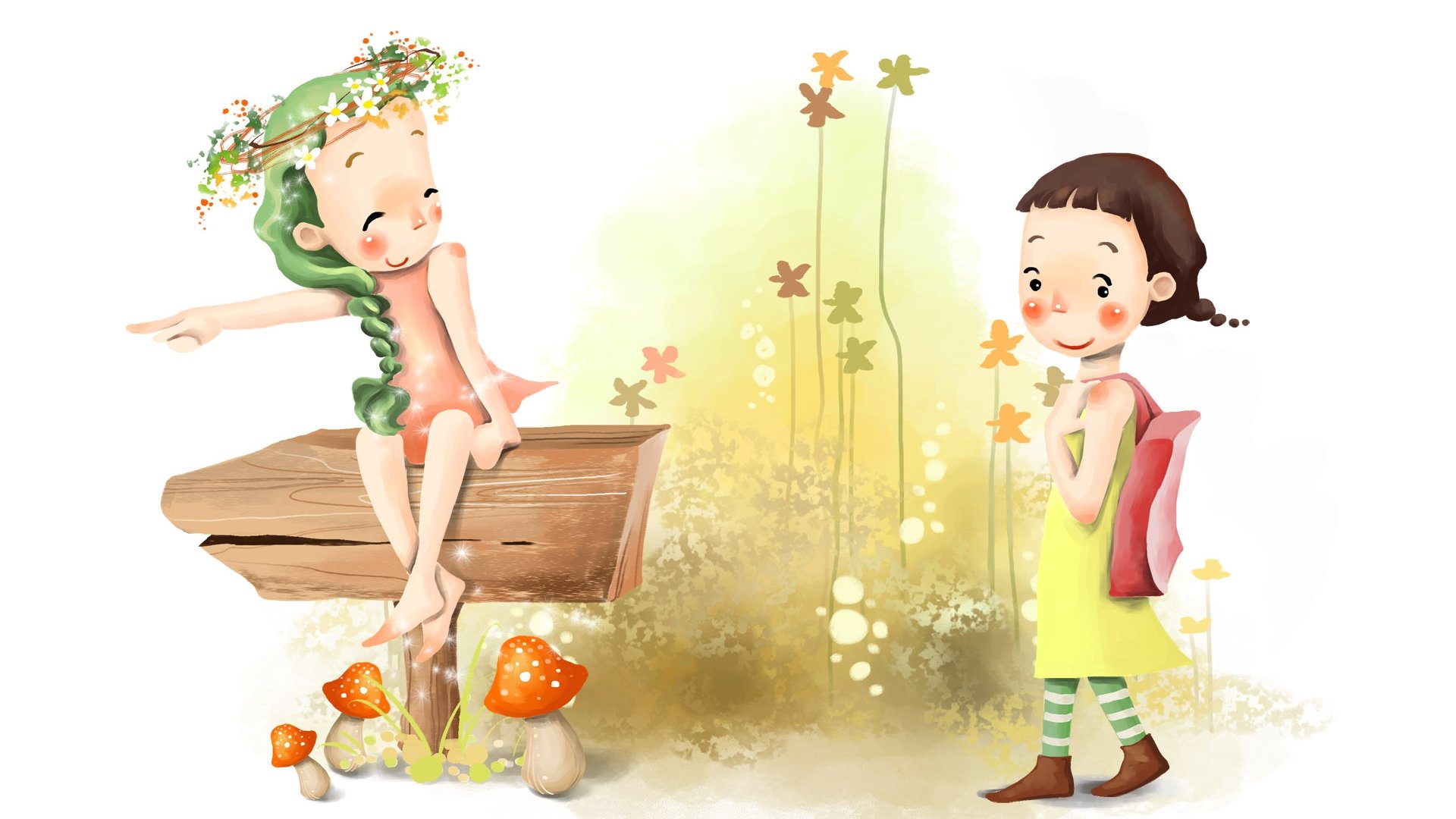 动漫,梦幻童年,手绘,插画,儿童桌面专用