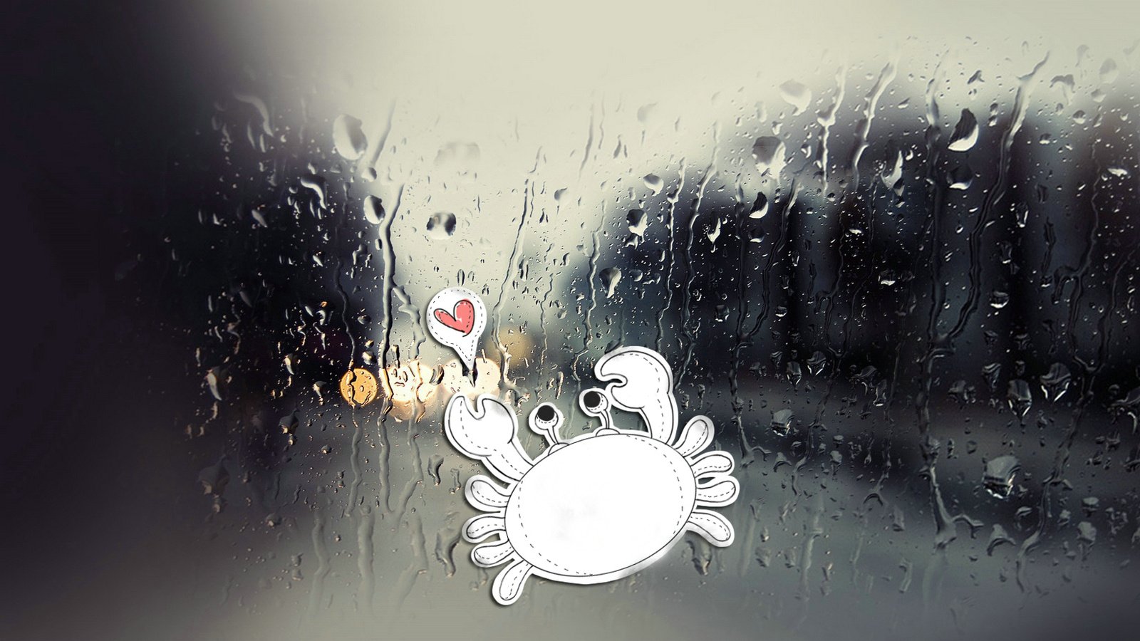 爱情美图,唯美温馨,巨蟹座的爱情,雨天